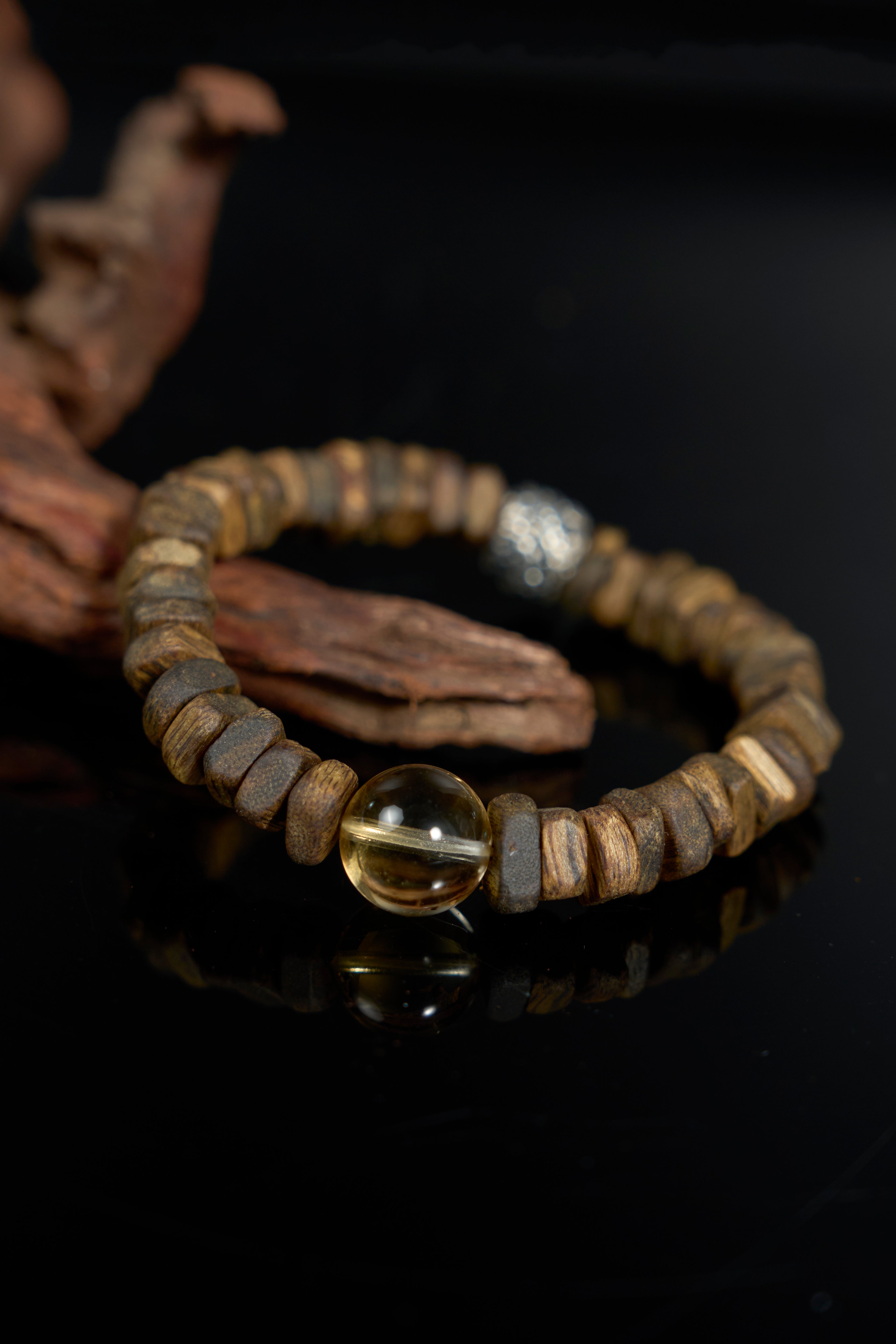 Citrine-Agarwood Bracelet
