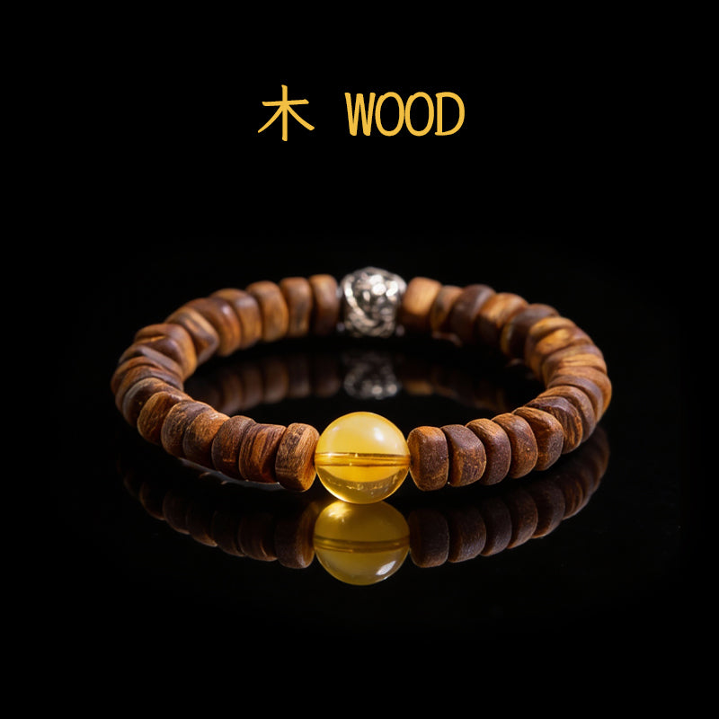 Citrine-Agarwood Bracelet
